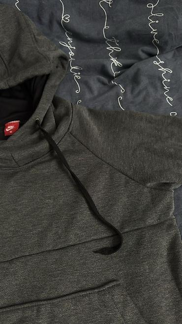 pull and: Толстовка Nike original с капюшоном, цвет темно‑серый (меланж) — 4