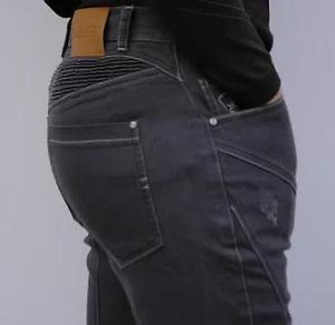 Farmerke: Muške motociklističke farmerke – tamno siva - Kroj sa ojačanjima i — 26