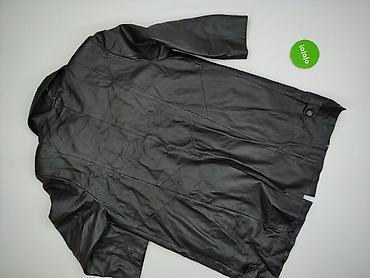leather jacket: Męski płaszcz skórzany w kolorze czarnym - Klasyczny krój do połowy — 3