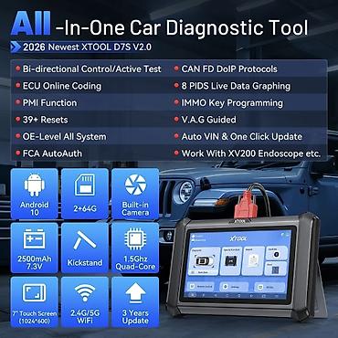 Alati za automobile: XTOOL D7S V2.0 (2026) – profesionalni dijagnostički tablet skener za — 9