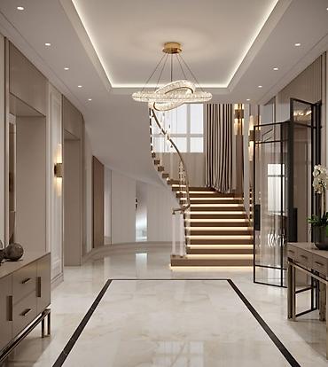 Ремонт под ключ: Современный интерьер с дизайнерским освещением и встроенными решениями — 25