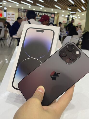 айфон кытай: IPhone 14 Pro Max, Колдонулган, 128 ГБ, Кара, Коргоочу айнек, Кабель, Заряддоочу түзүлүш, 93 %