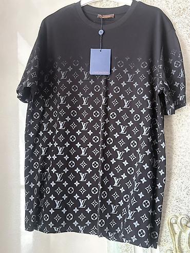 trapez şalvar: Futbolka, Louis Vuitton, 2XL, rəng - Qara — 1