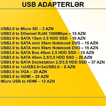 dvd ssd: USB Adapterlər/Konverterlər (Çeviricilər) ⭐USB2.0 to Micro SD – 3 AZN — 2