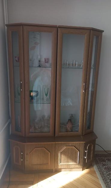 kabin kunc bolməsi: Vitrin şkaf - Material: ağac teksturalı korpus, şüşə ön və yan — 1