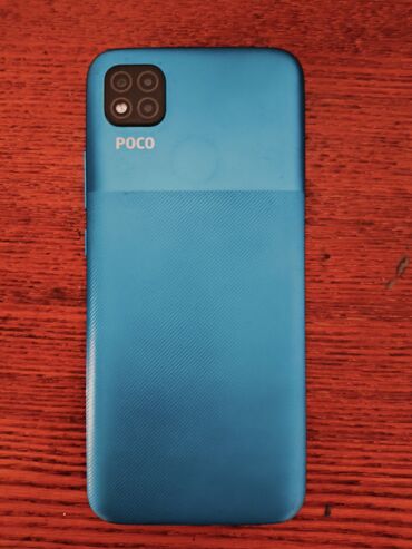 телефон россрочка: Poco C3, Колдонулган, 32 GB, түсү - Көгүлтүр, 2 SIM