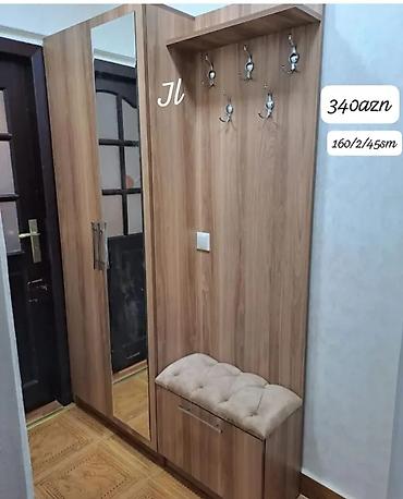 embawood dehliz mebeli: Yeni, 1 qapı, Güzgülü, Qəhvəyi, Açılan, Düz dolab — 1