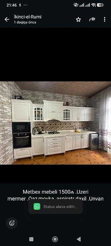 Metbex mebeli 1500₼ .Uzeri mermer .Qaz,moykaaspiratr daxil .Unvan