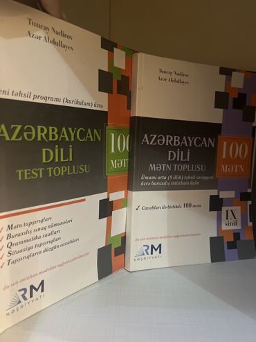 Coğrafiya: Azərbaycan dili 100 mətn 
KİTABLAR ÇOX TƏMİZDİ AZ İSTİFADƏ OLUNUB