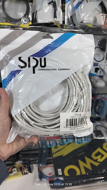 yeni modemler: SPU/Viva Cat5e Patch Cable – 15 metr - Model: 8107-T-L5U612CC150 - — 1