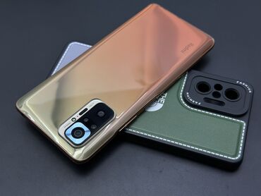 телефен: Redmi, Redmi Note 10 Pro Max, Б/у, 128 ГБ, цвет - Золотой, 2 SIM