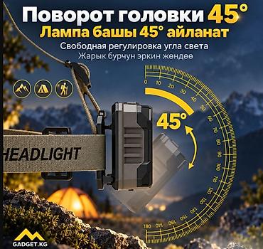 реально: Налобный фонарь Headlight YD-09 - Мощный COB-свет: теплый и белый — 4