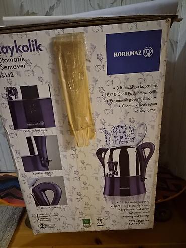korkmaz samovar: Korkmaz Çaykolik – Porselen dəmlikli elektrikli samovar - 3 litr isti — 1