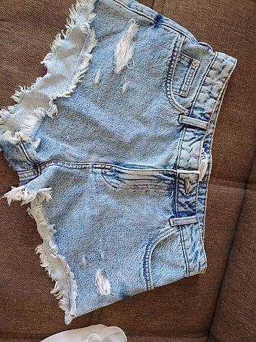 Şortlar: - Brend: Zara - Model: Yüksək belli denim şort - Rəng: Açıq mavi (acid — 2