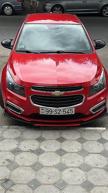 turbo az uvaz: Chevrolet Cruze sedan – parlaq qırmızı rəngdə, tam bədən kiti və idman — 6