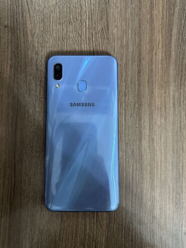 ноутбук 17 3: Samsung Galaxy A30, Колдонулган, 32 ГБ, түсү - Көгүлтүр, 2 SIM