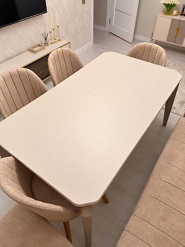 Mebel: Qonaq otağı üçün, Yeni, Açılan, Dördbucaq masa, 6 stul — 3