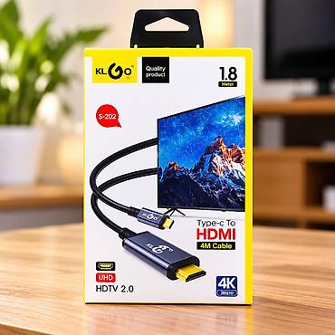 Kabel TypeC -HDMI KLGO S202 Kabel Type-C – HDMI KLGO S202 – Yüksək lalafo.az -da Kabel TypeC -HDMI KLGO S202 Kabel Type-C – HDMI KLGO S202 – Yüksək