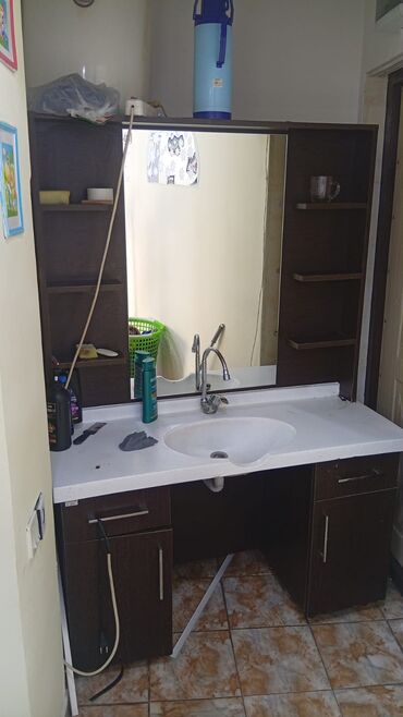 пластиковый шифер цена: Hamam üçün güzgülü lavabolu mebel dəsti - Üst hissə: iri ölçülü