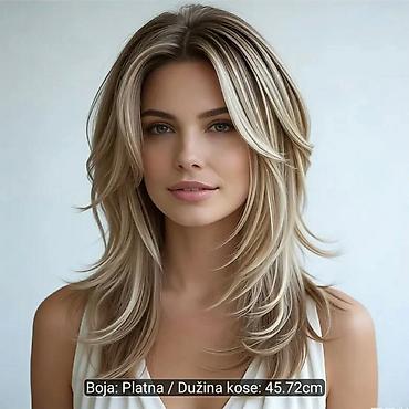 masimo dutu: Perika – srednja dužina 45,72 cm, boja: platna (ashy/bež plavuša) - — 3
