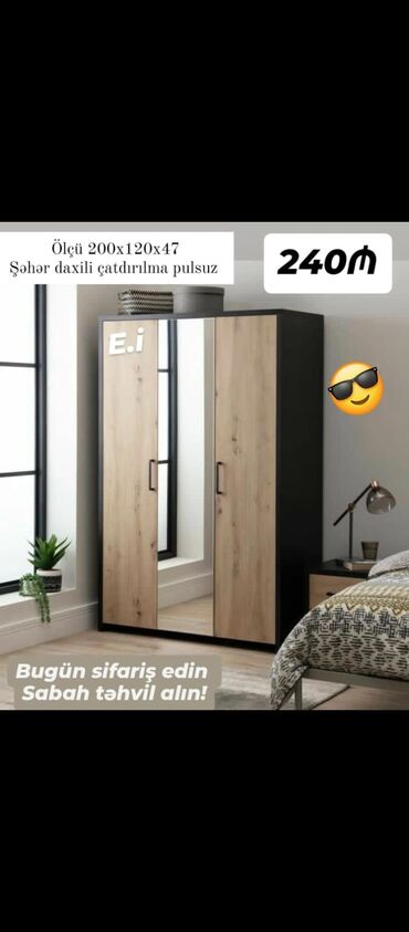 Divanlar: Yeni, Düz dolab, Qarderob, paltar dolabı