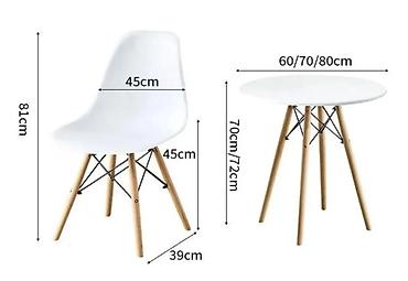 study table: Кухонный стол и стул, Новый, Платная доставка, Самовывоз, цвет - Белый — 2