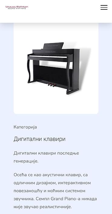Klaviri i klavijature: 100% Nov i neraspakovan u kutiji. Strauss Rottman Grand Piano – — 2