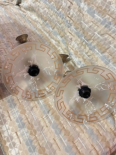 vitrine retro: Stropne viseće lampe – set od 2 komada - Materijal: stakleni abažuri — 3