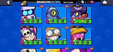 Digər xidmətlər: Brawl Stars oyun hesabı Xüsusiyyətlər: - Kupa: 1059+ - Brawler sayı — 4