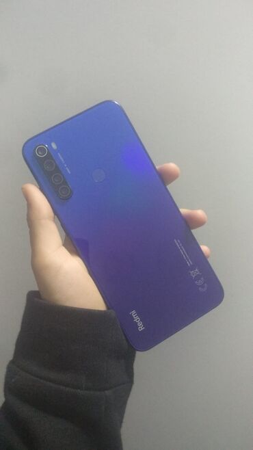 telefo: Xiaomi Redmi 8, 32 GB, rəng - Göy, 
 Barmaq izi, İki sim kartlı, Face ID