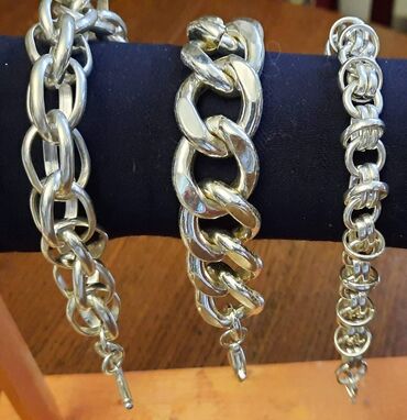 nakit od zelenog žada: Chain bracelet, Material: Silver