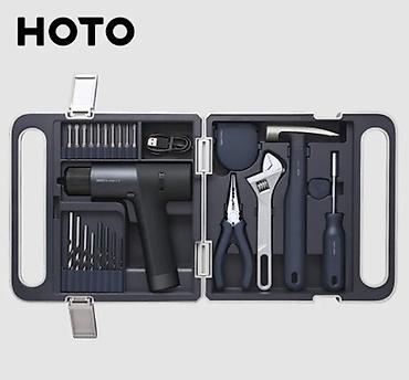 отвёртка xiaomi: Xiaomi HOTO Household Electric Drill Tool Box Set, серый (QWDZGJ001) — 1