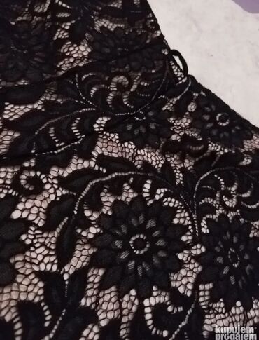 crna pletena haljina: M (EU 38), bоја - Crna, Večernji, maturski, Kratkih rukava