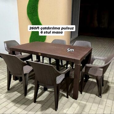 Masa və oturacaq dəstləri: Yeni, Açılmayan, 4 stul — 4