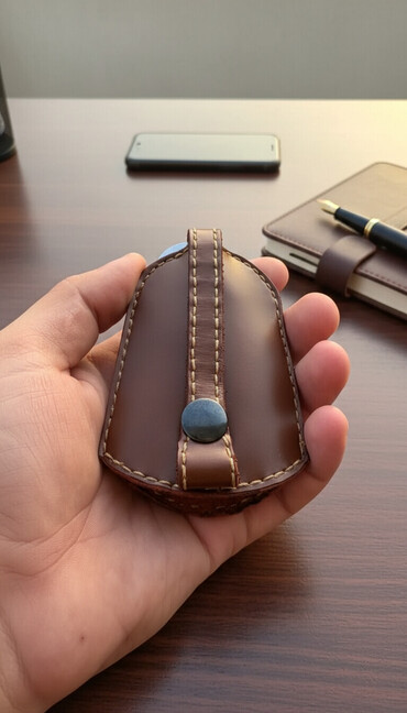 Digər aksesuarlar: Əl işi dəri açar qabı 🔑 Zərif və səliqəli dizaynı ilə həm praktik, həm — 2