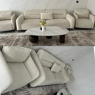 Divan kreslo. ideal veziyyetde. 600azn. açılır kürek hissesi — 1