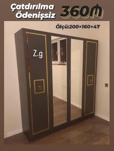 lalafo mebel ikinci el dolab: *Dolab 4 Qapılı 💫 360Azn* ✔️Materialı Rusiya Laminatı 18/lik *✔️Rəng