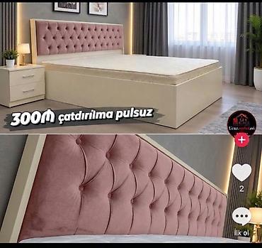 Yataq dəsti – yumşaq başlıqlı, geniş saxlamalı baza - Ölçü: iki lalafo.az -da Yataq dəsti – yumşaq başlıqlı, geniş saxlamalı baza - Ölçü: iki