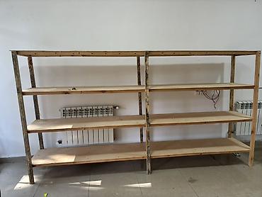Полки: Taxta anbar rəfi – iri həcmli saxlama üçün - Material: tam taxta — 2