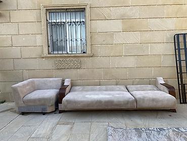 acilan kreslo: Modul tipli yumşaq mebel dəsti - 3 hissədən ibarət modul — 2
