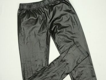 pepco legginsy prążkowane: Legginsy Ze skóry ekologicznej damskie, rozmiar M