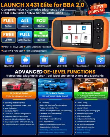 Alati za automobile: Novo - LAUNCH X431 CRE Elite V2.0 BBA za BMW, Benz, Audi Novo - — 8