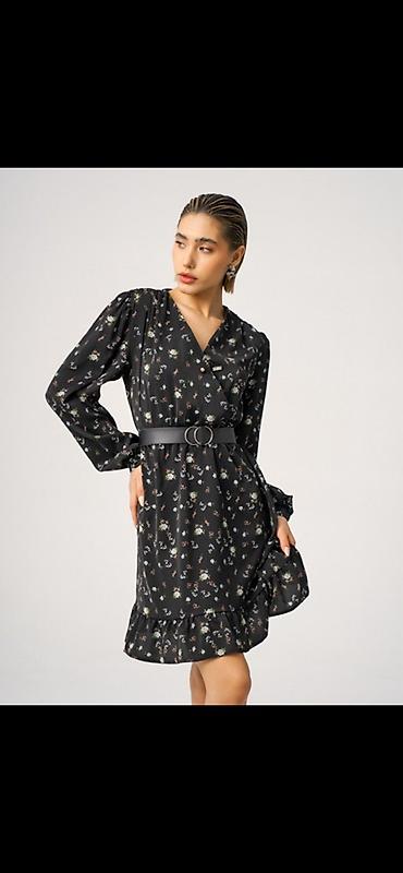 Личные вещи: Повседневное платье, Made in KG, Короткая модель, На запах, M, L, XL — 1