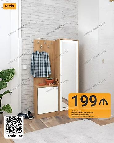 skaf dolab: Dəhliz dolabı – La Mini - Ölçülər: D 40 × H 200 × U 90 sm - Rəng — 1