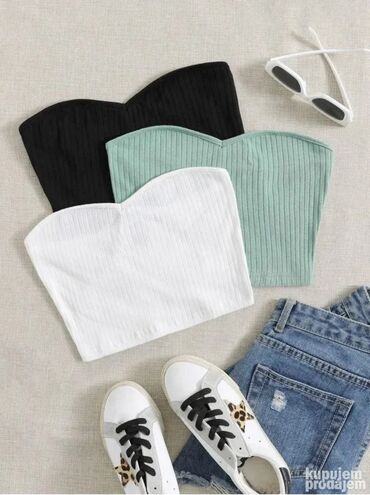 Topovi: L, Viskoza, Jednobojni, bоја - Crna — 25