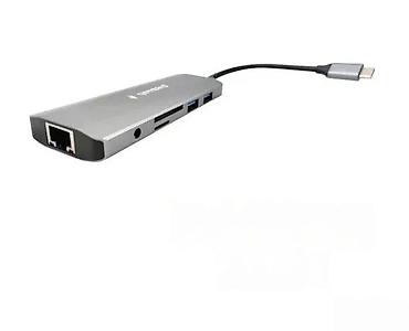 Doking stanice: USB‑C 9‑u‑1 multiport adapter (Gembird A-CM-COMBO9-03) - Portovi: - — 5