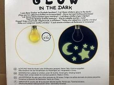 Kreativni setovi za decu: Sjajne nalepnice koje svetle u mraku – set Mesec i zvezde (13 kom) - — 9