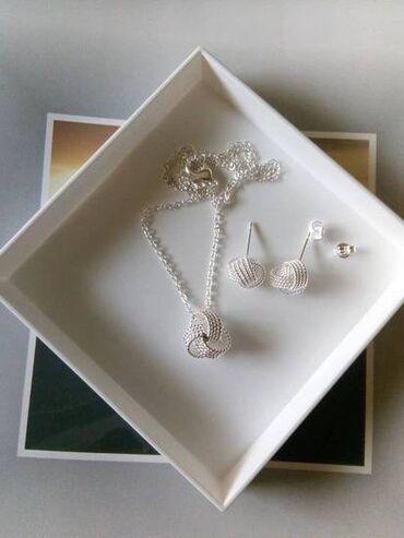 poklon set: Set: Earrings, Necklace, Pendant, Material: Silver