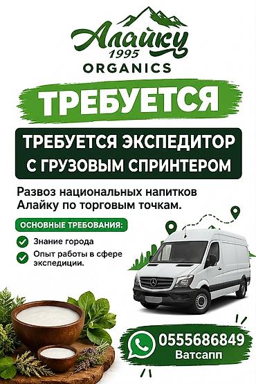 работа с спринтером: Требуется Водитель-экспедитор, С личным транспортом, Без опыта, Техподдержка, Полный рабочий день, Старше 23 лет — 1