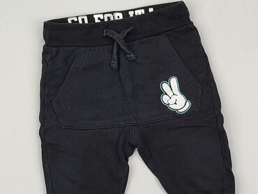 czarne jeansy reserved: Spodnie dresowe, Reserved, 3-6 m, stan - Dobry